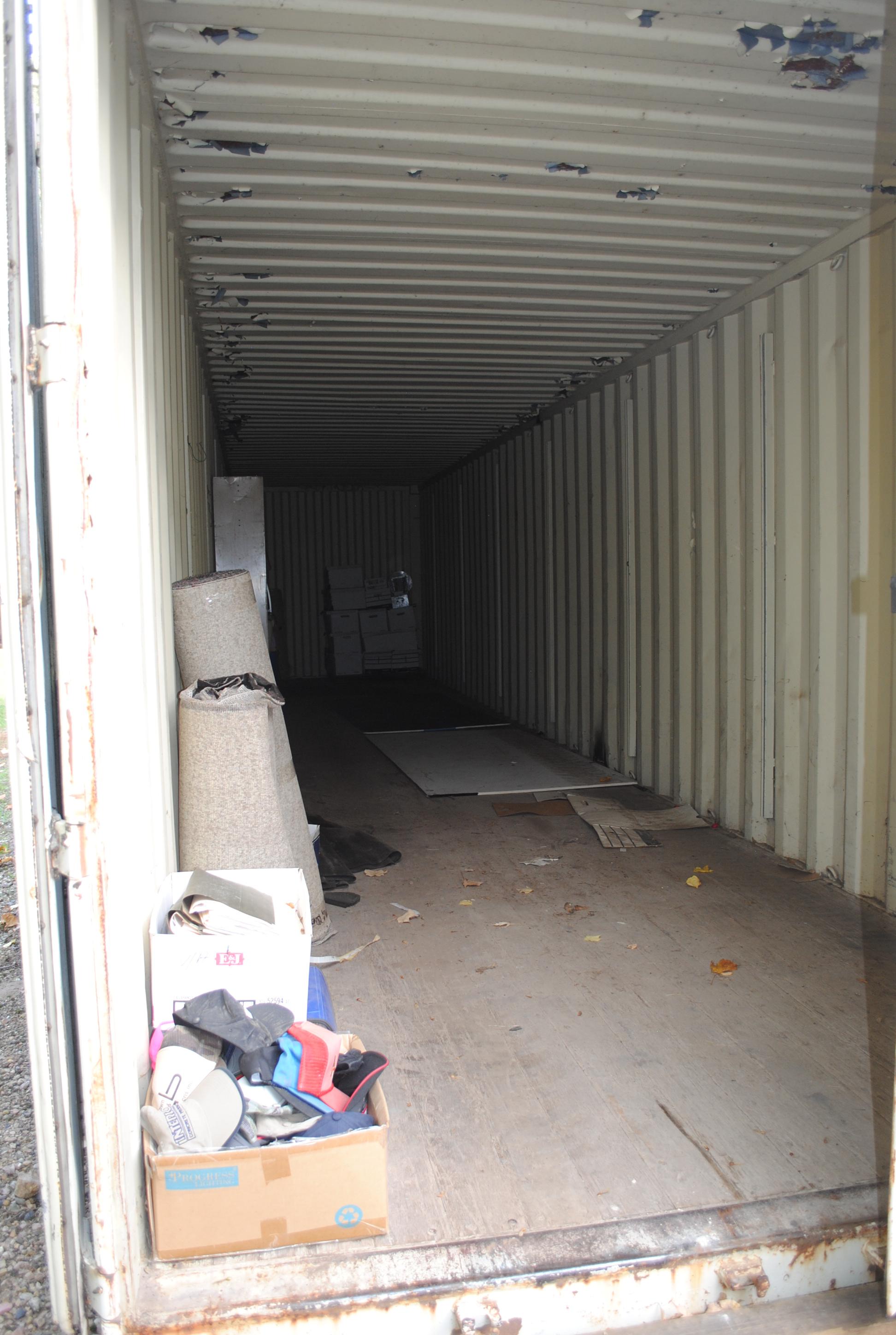 40' Storage Container to be moved by buyer. 14 days to remove it.