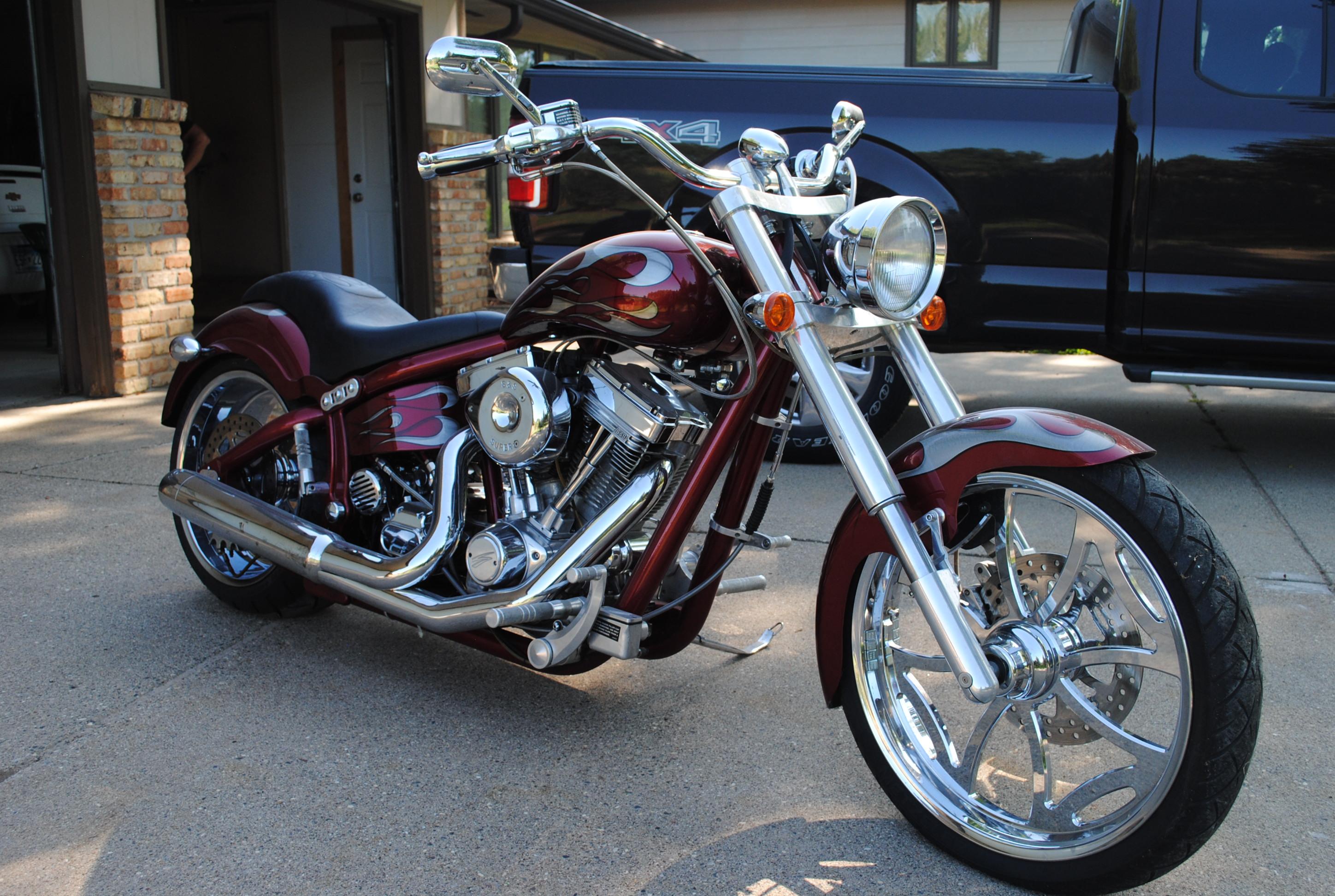 2004 Swift Custom Chopper Motorcycle with S&S motor, new tires, new seat, chromed out. Titled - Sale