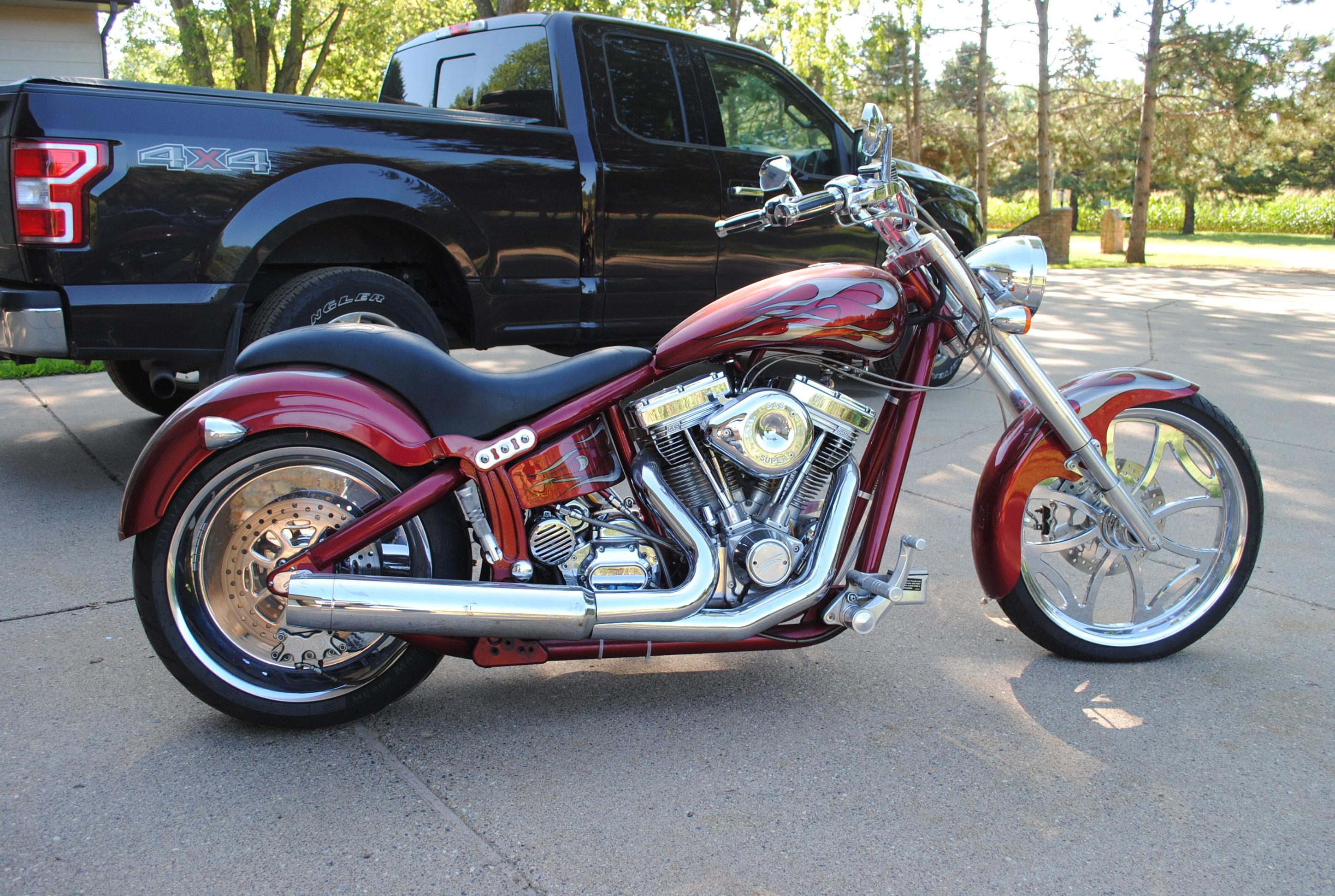 2004 Swift Custom Chopper Motorcycle with S&S motor, new tires, new seat, chromed out. Titled - Sale