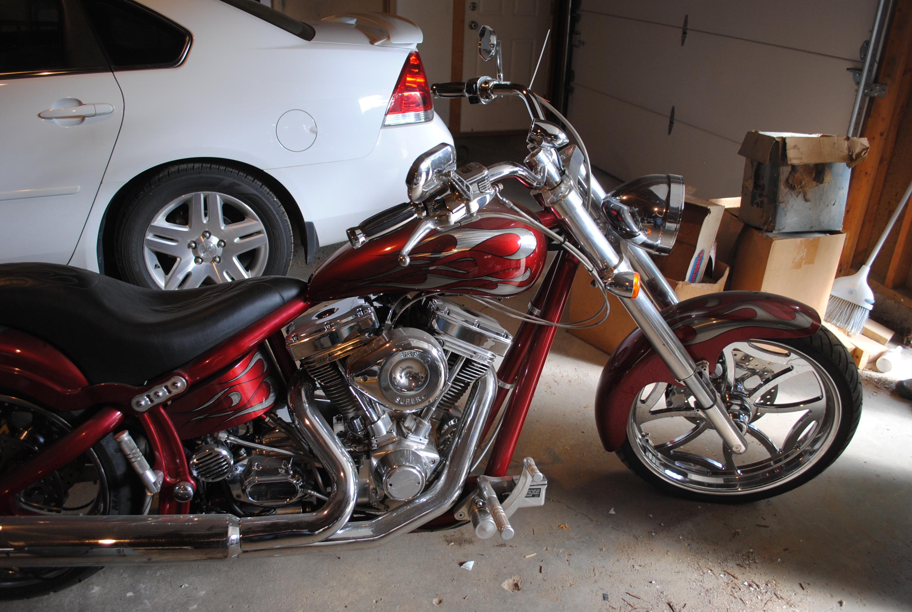 2004 Swift Custom Chopper Motorcycle with S&S motor, new tires, new seat, chromed out. Titled - Sale