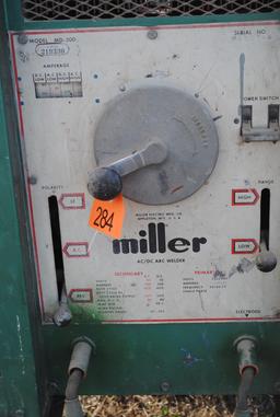 Miller AC/DC Arc Welder, Model MD-300, no leads, on cart, works