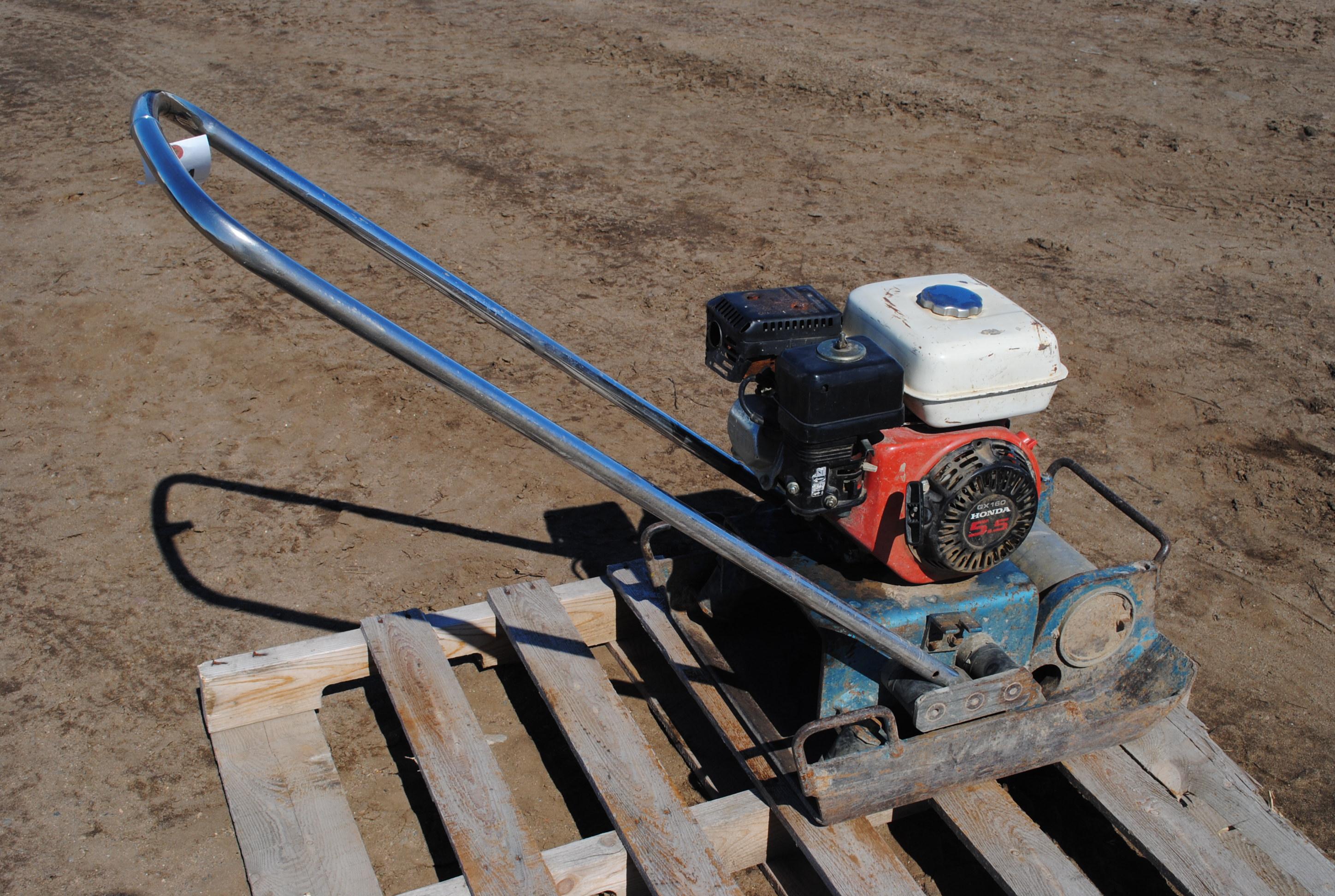 Clay Compactor with Honda 5.5HP motor, owner says it works