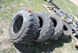 Set of 4 Skidloader tires, Wide Wall 12-16.5 (sell as set)