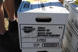 2 Boxes of (12) 1-quart 2-cycle motor oil (sells 2 times the money)