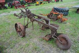 John Deere 2-14 pull-type plow on steel