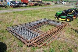 Metal stall frames, 6 of them approx. 10.5' long