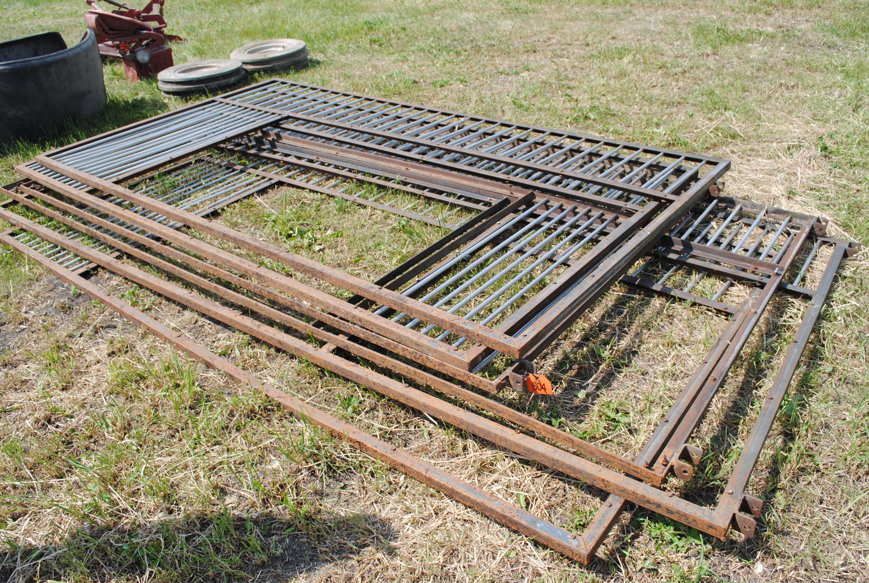 Metal stall frames, 6 of them approx. 10.5' long