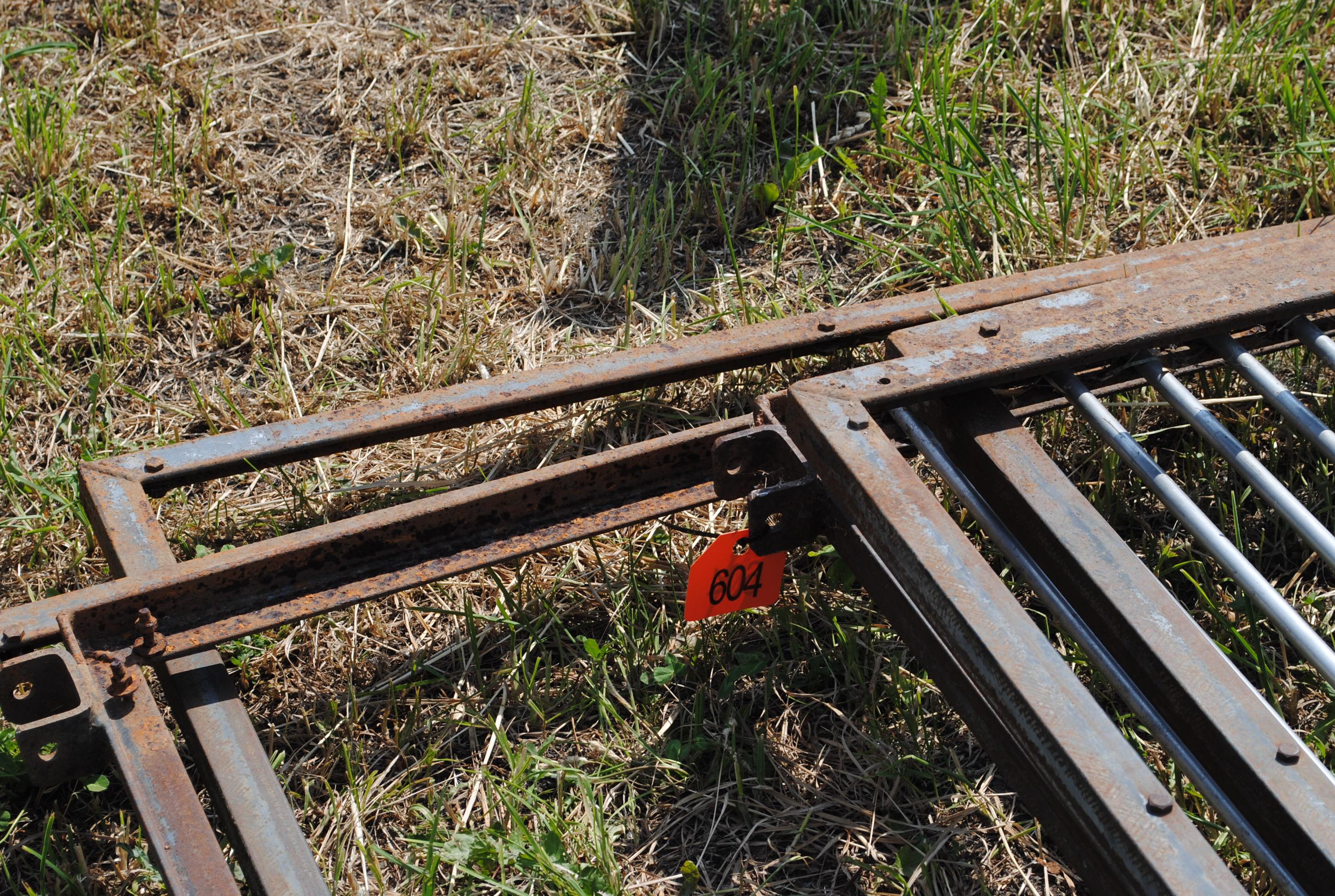 Metal stall frames, 6 of them approx. 10.5' long