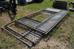 Metal stall frames, 6 of them approx. 10.5' long