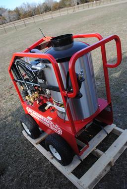 Magnum 4000 Pressure Washer hot water, wand and nozzles included, new - never had oil in it - read t