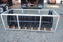 Greatbear 78" Heavy Grass Fork Grapple, operating pressure: 16Mpa, universal skidsteer mount, new