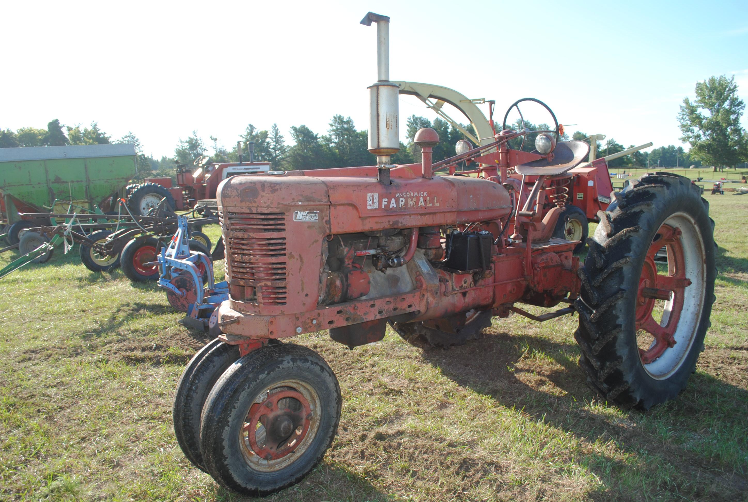 Farmall 'H' Tractor, narrow front, pto, draw bar, 6.00-16 fronts, 12.4-38 rears, Serial No. 163295,