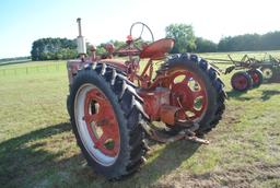 Farmall 'H' Tractor, narrow front, pto, draw bar, 6.00-16 fronts, 12.4-38 rears, Serial No. 163295,