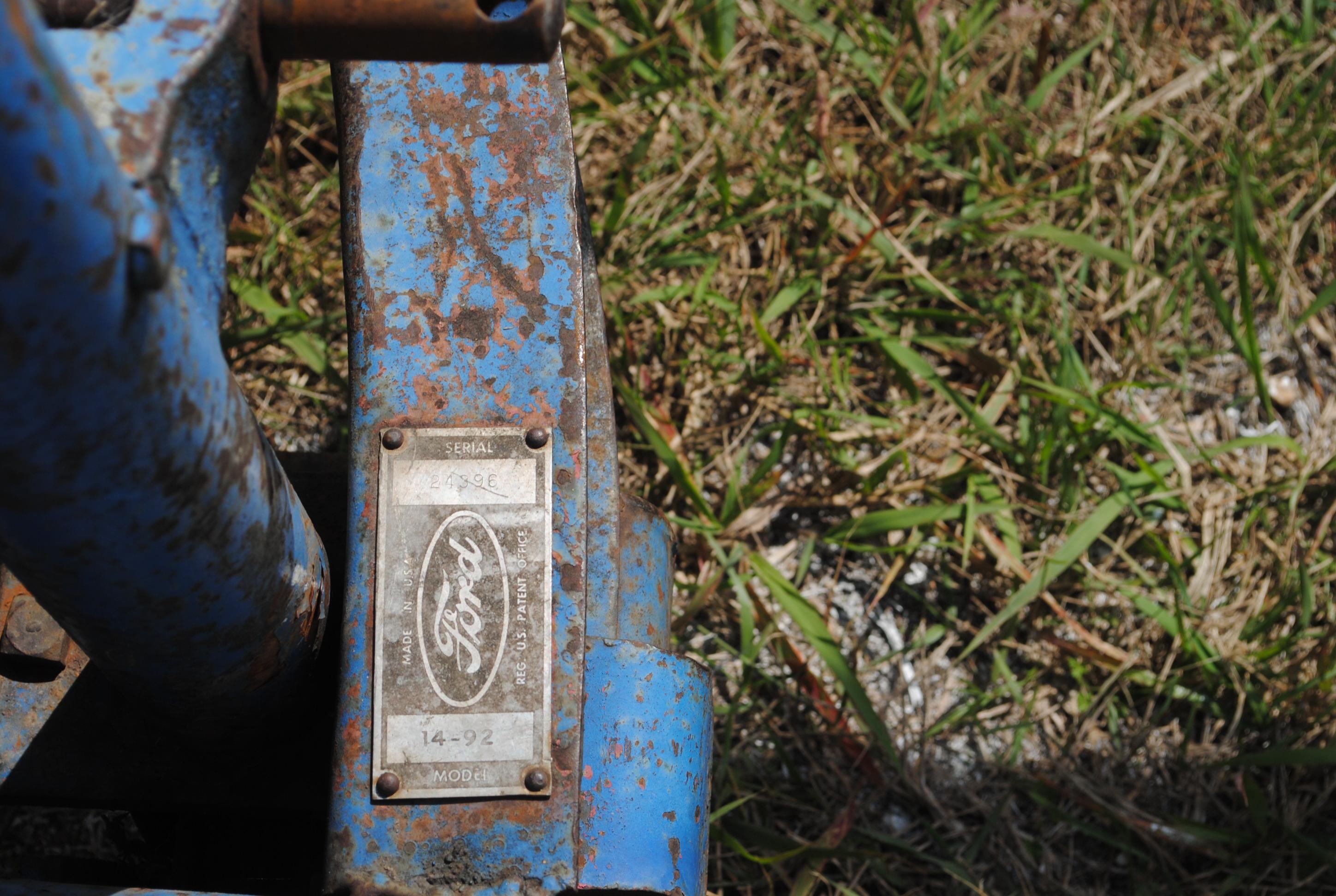 Ford Model 14-92 3-point sickle mower with 7' sickle, pto driven