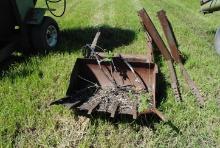 Super 6 Loader with 39" tine bucket, off Ford 8N series