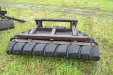 Manure pusher with universal skidsteer mount