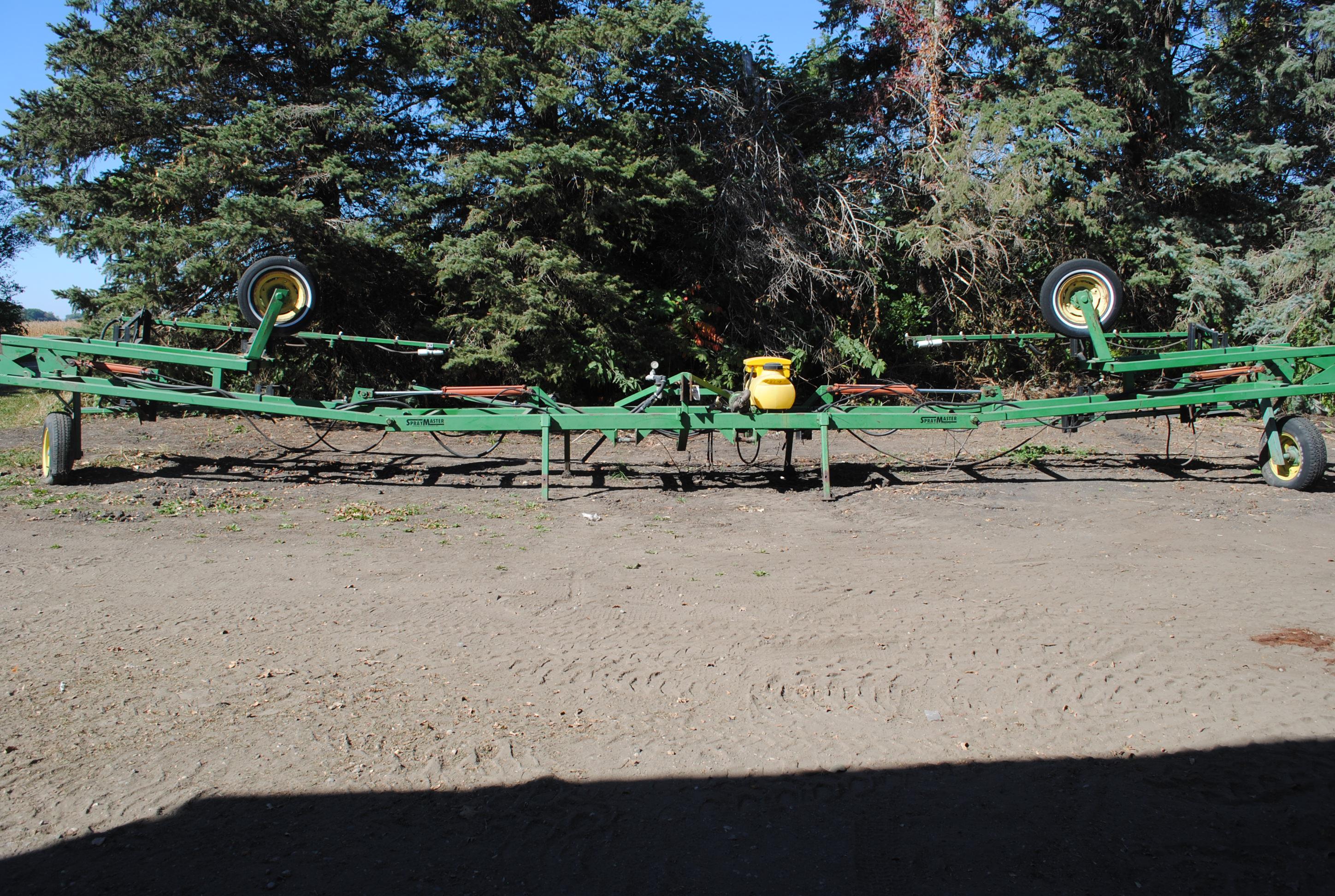 3-Point SprayMaster Boom Sprayer with (2) 200-gallon saddle tanks, approx. 60', foam markers, 1,000