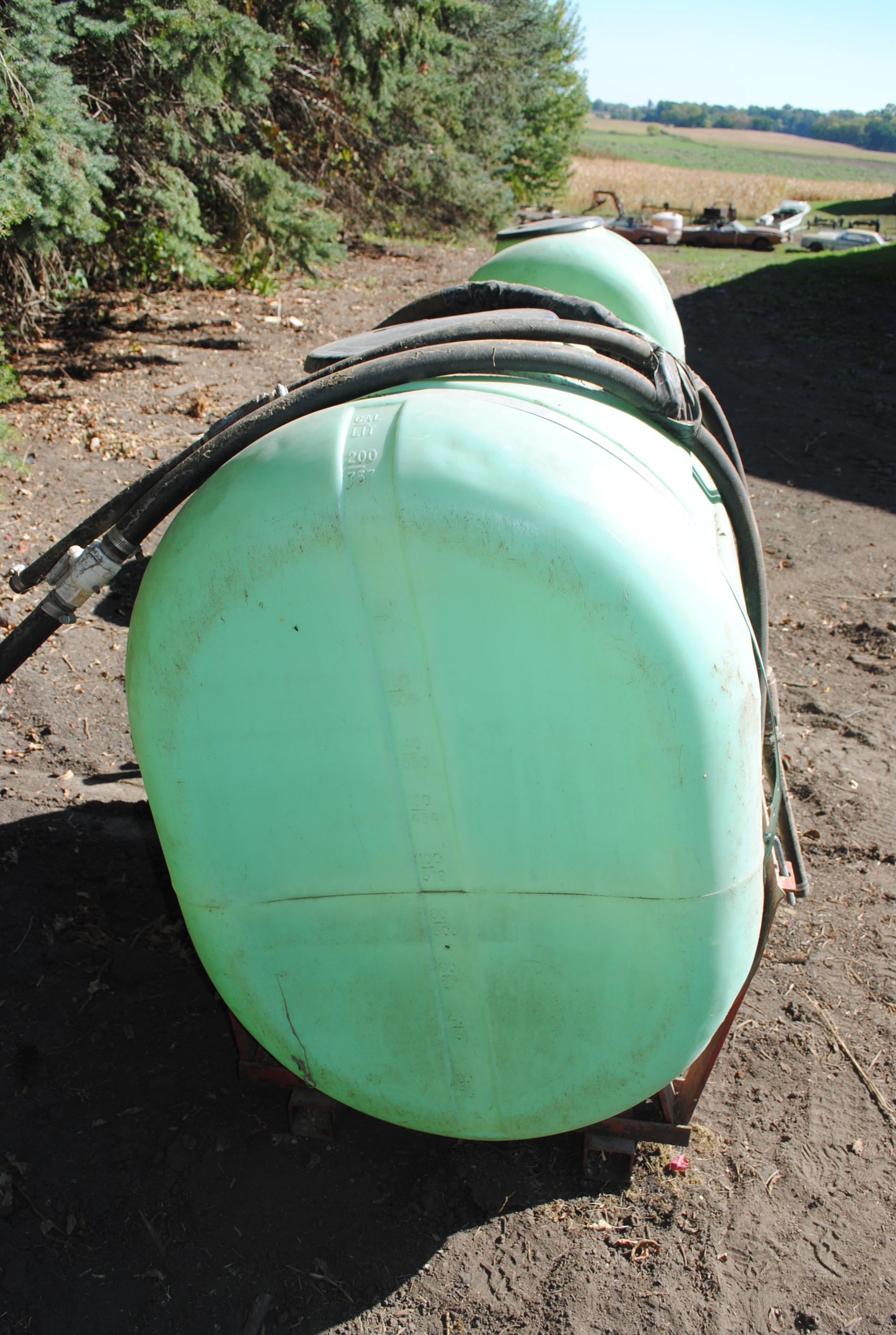 3-Point SprayMaster Boom Sprayer with (2) 200-gallon saddle tanks, approx. 60', foam markers, 1,000