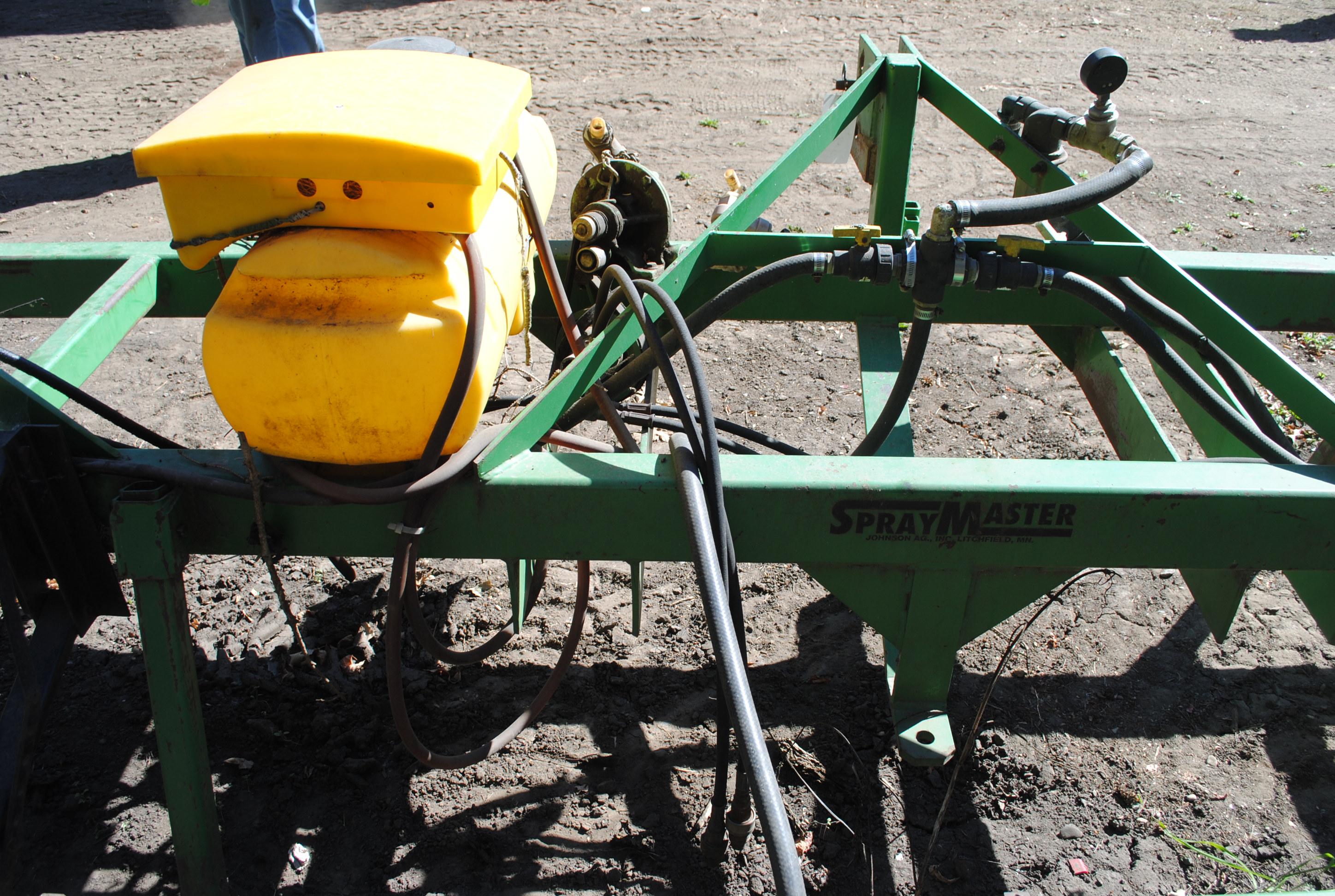 3-Point SprayMaster Boom Sprayer with (2) 200-gallon saddle tanks, approx. 60', foam markers, 1,000