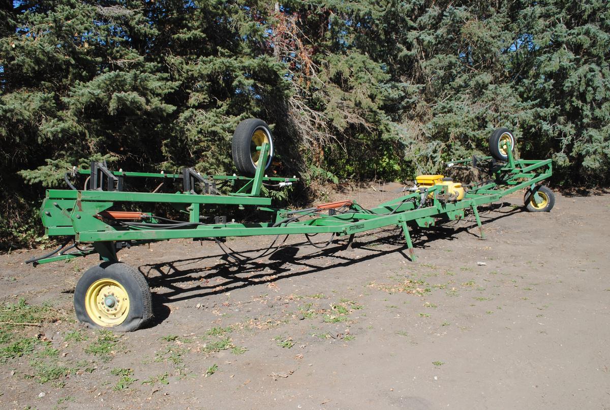 3-Point SprayMaster Boom Sprayer with (2) 200-gallon saddle tanks, approx. 60', foam markers, 1,000