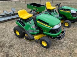 John Deere LA 115 Rider mower w/ 42" Deck, hydrostatic, hours show 268 - KE