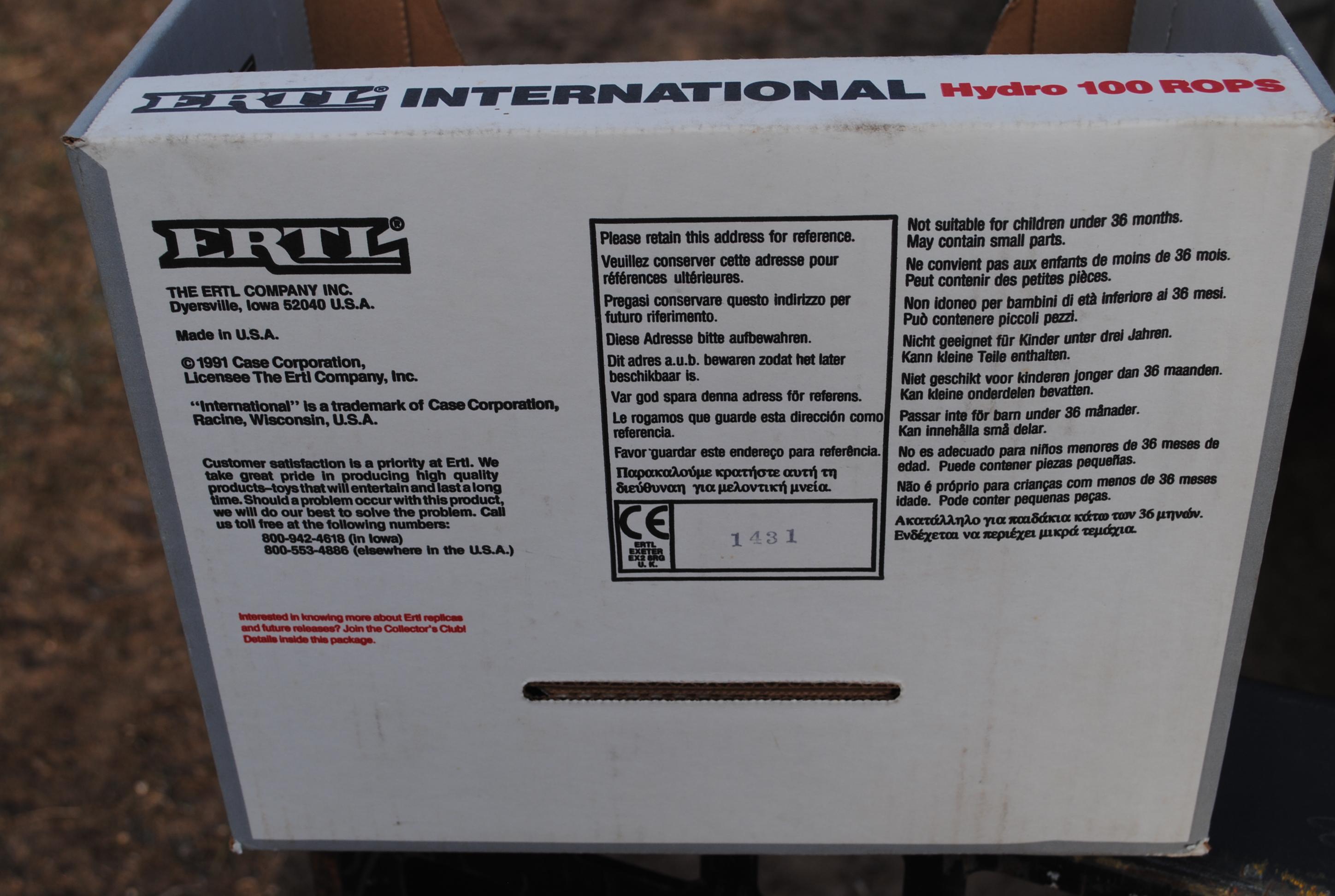 Ertl 1/16 International Hydro 100 ROPS in box