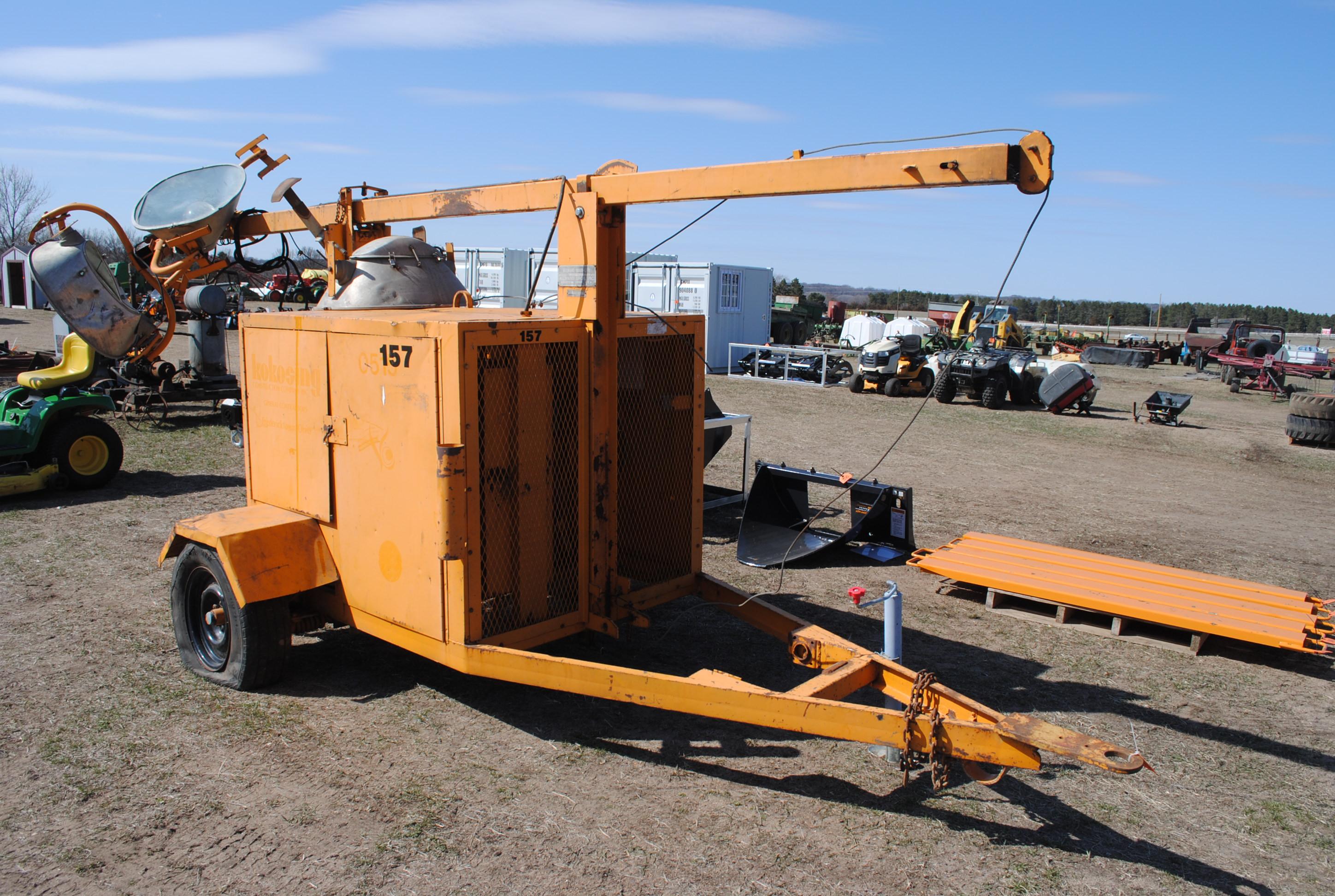 Allmand Bros. Inc Maxi-Lite Portable Diesel powered lights on trailer w/ Li