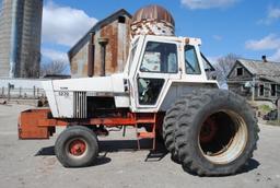 Case Agri-King 1270 Diesel Tractor w/cab, wide front, rock box, band duals, 3-point, w/quick hitch,