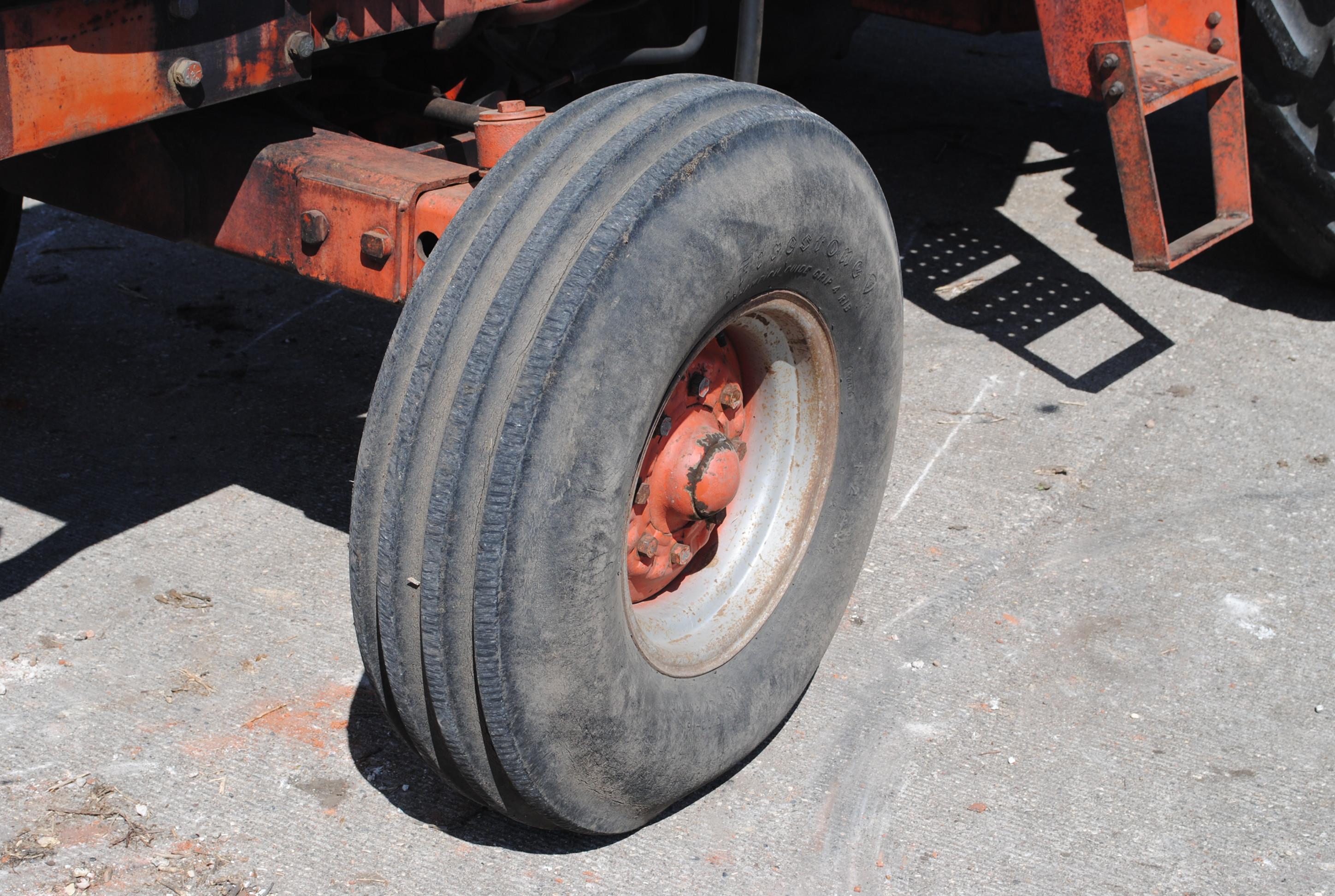 Case Agri-King 1270 Diesel Tractor w/cab, wide front, rock box, band duals, 3-point, w/quick hitch,