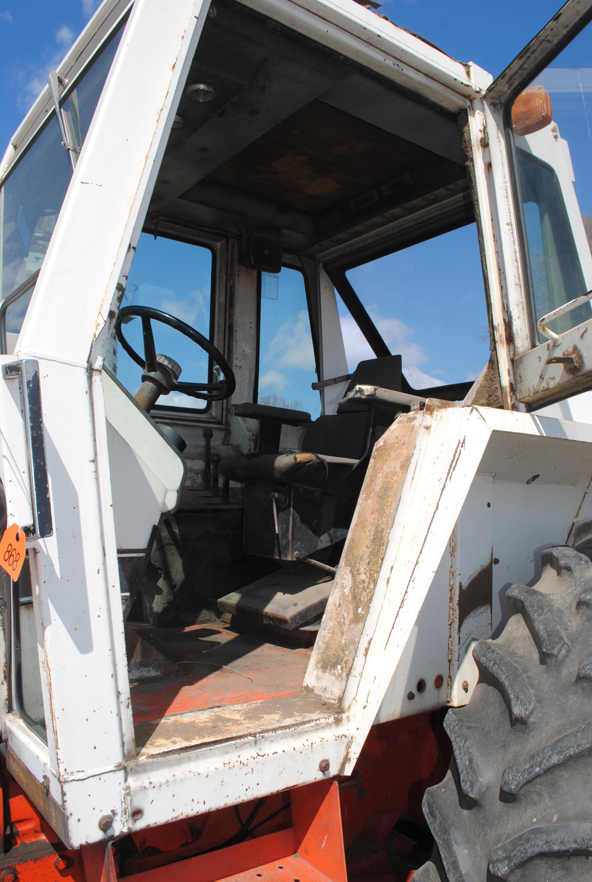 Case Agri-King 1270 Diesel Tractor w/cab, wide front, rock box, band duals, 3-point, w/quick hitch,