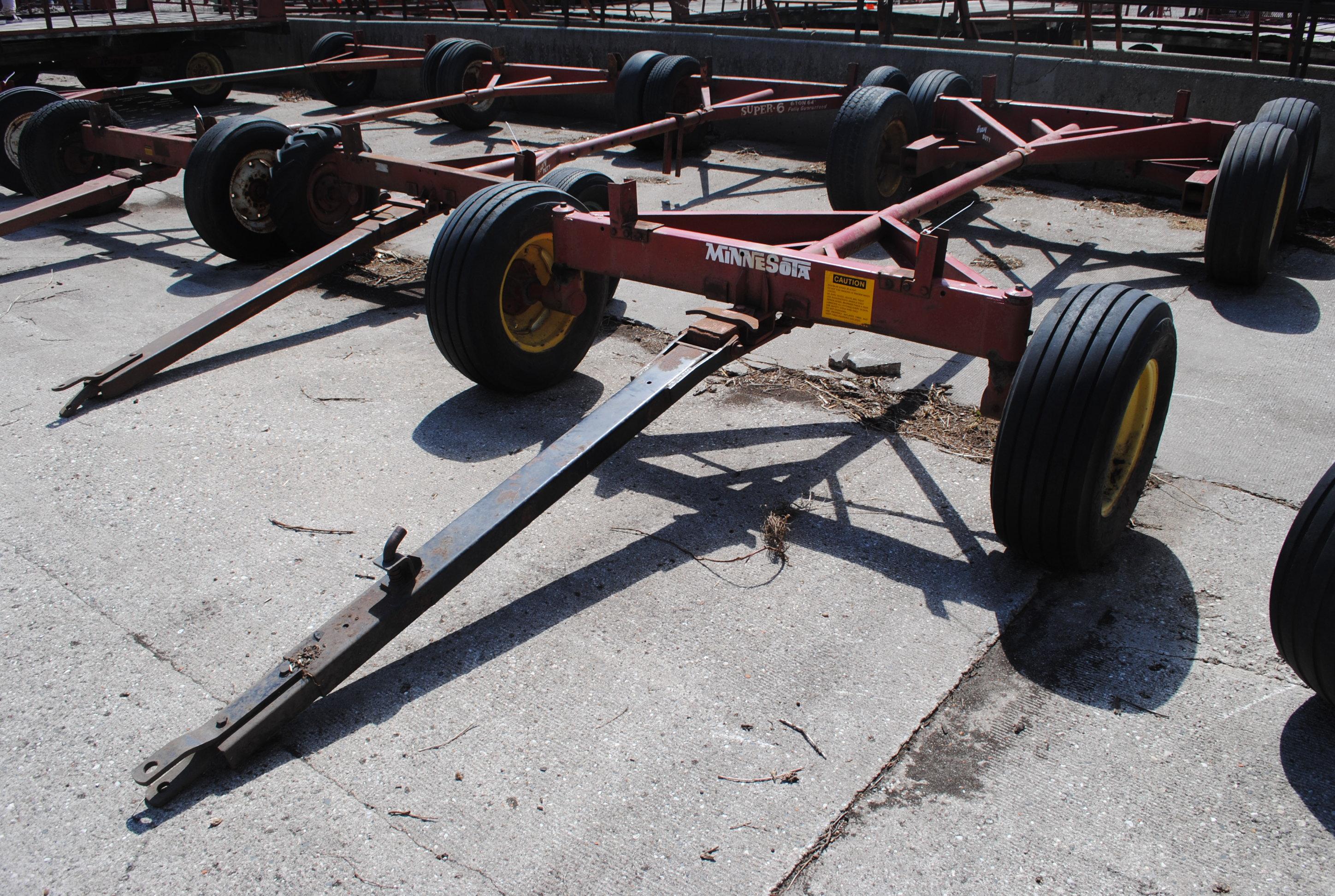 MN 12-ton tandem 4-wheel running gear w/extendable pole