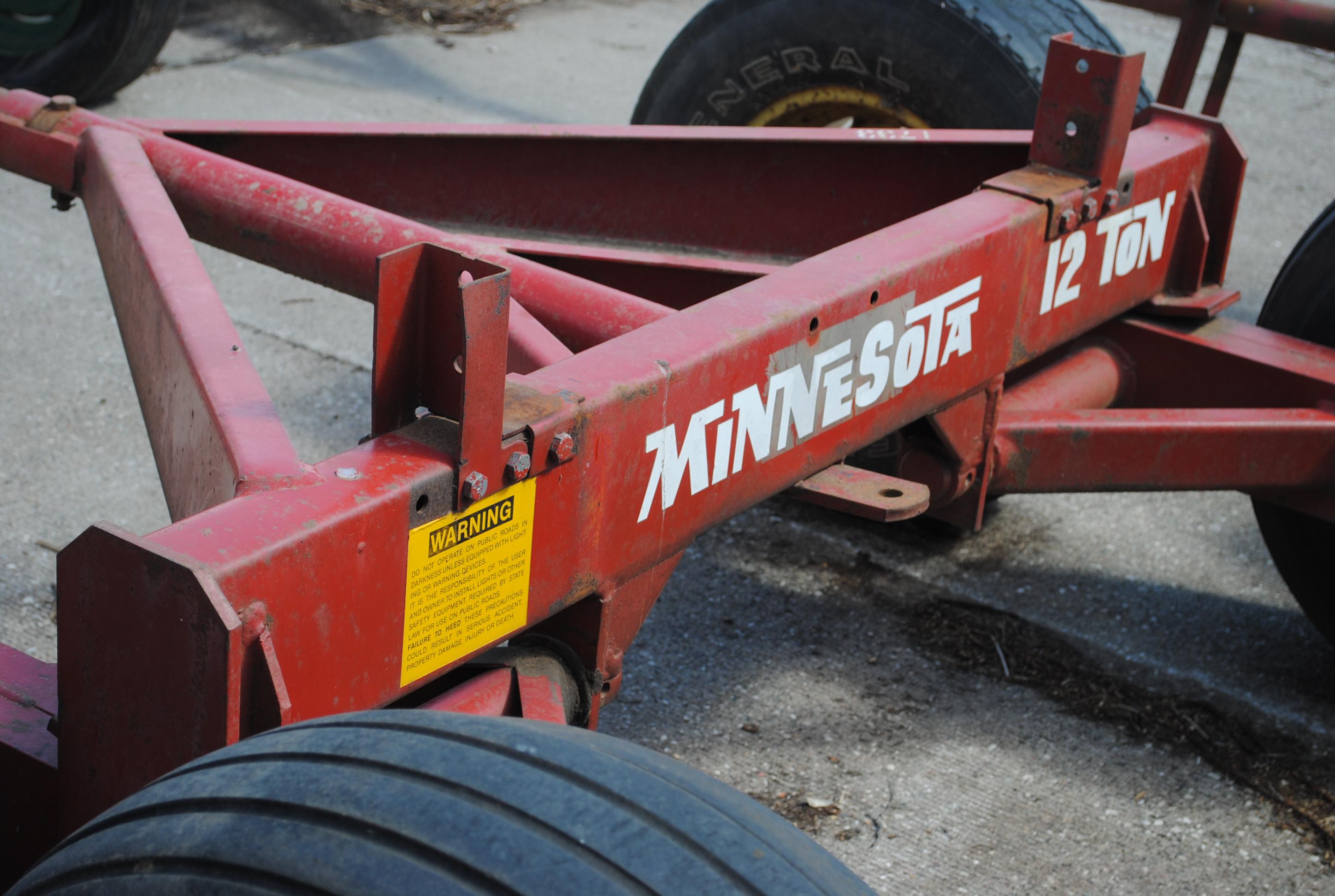 MN 12-ton tandem 4-wheel running gear w/extendable pole