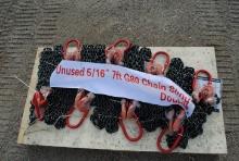 (8) Unused 5/16"x7' G80 Chain slings, double