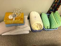 Pillows, Electric Blankets, Foams, and Laundry Baskets