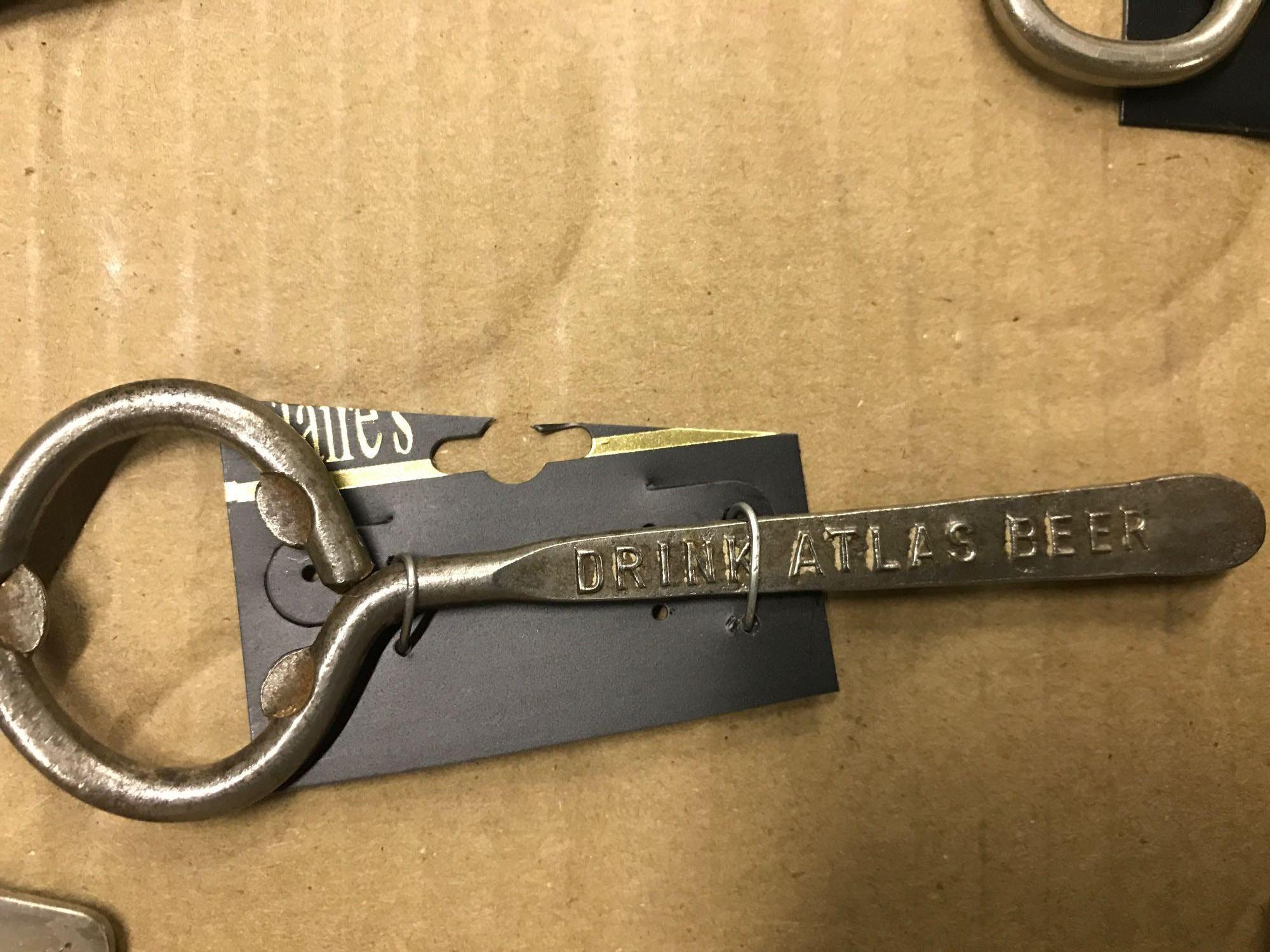 ASST BOTTLE OPENERS inc. ATLAS BEER CENTLIVRE SILVER KING
