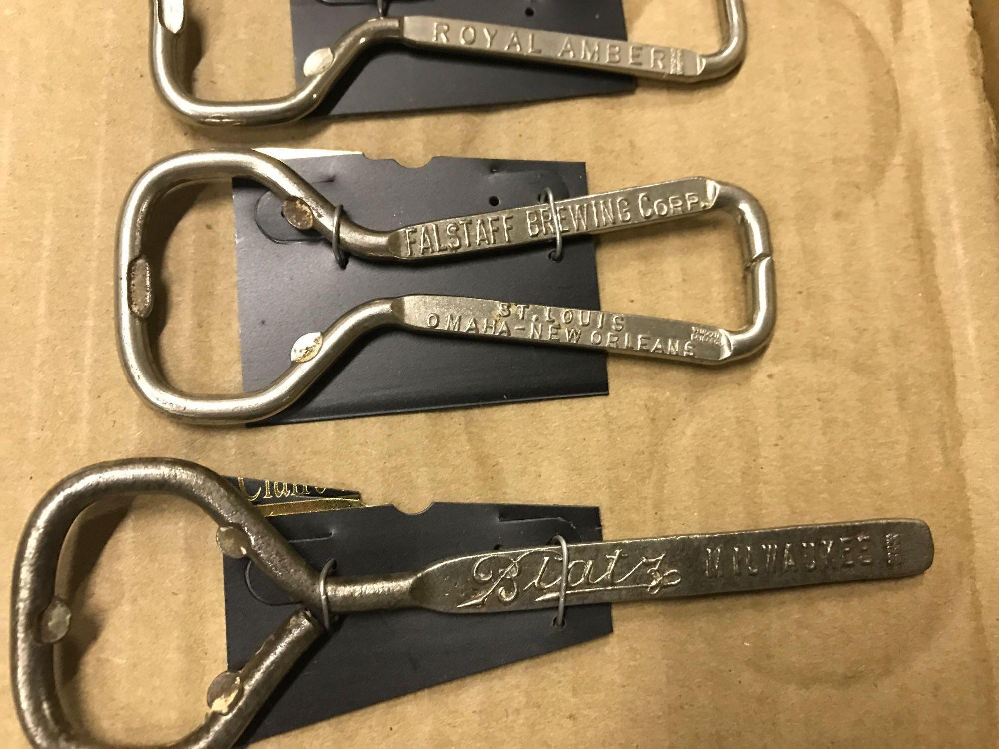 ASST BOTTLE OPENERS inc. ATLAS BEER CENTLIVRE SILVER KING