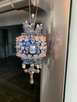 Hand made rosary ornament blessed by Father Bill (Dorie Kolker)