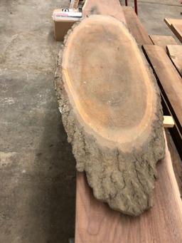 4- pc rough cut solid redwood. No warranty on description on type of wood or board feet