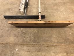 Various concrete floats and aluminum straight edge. No shipping