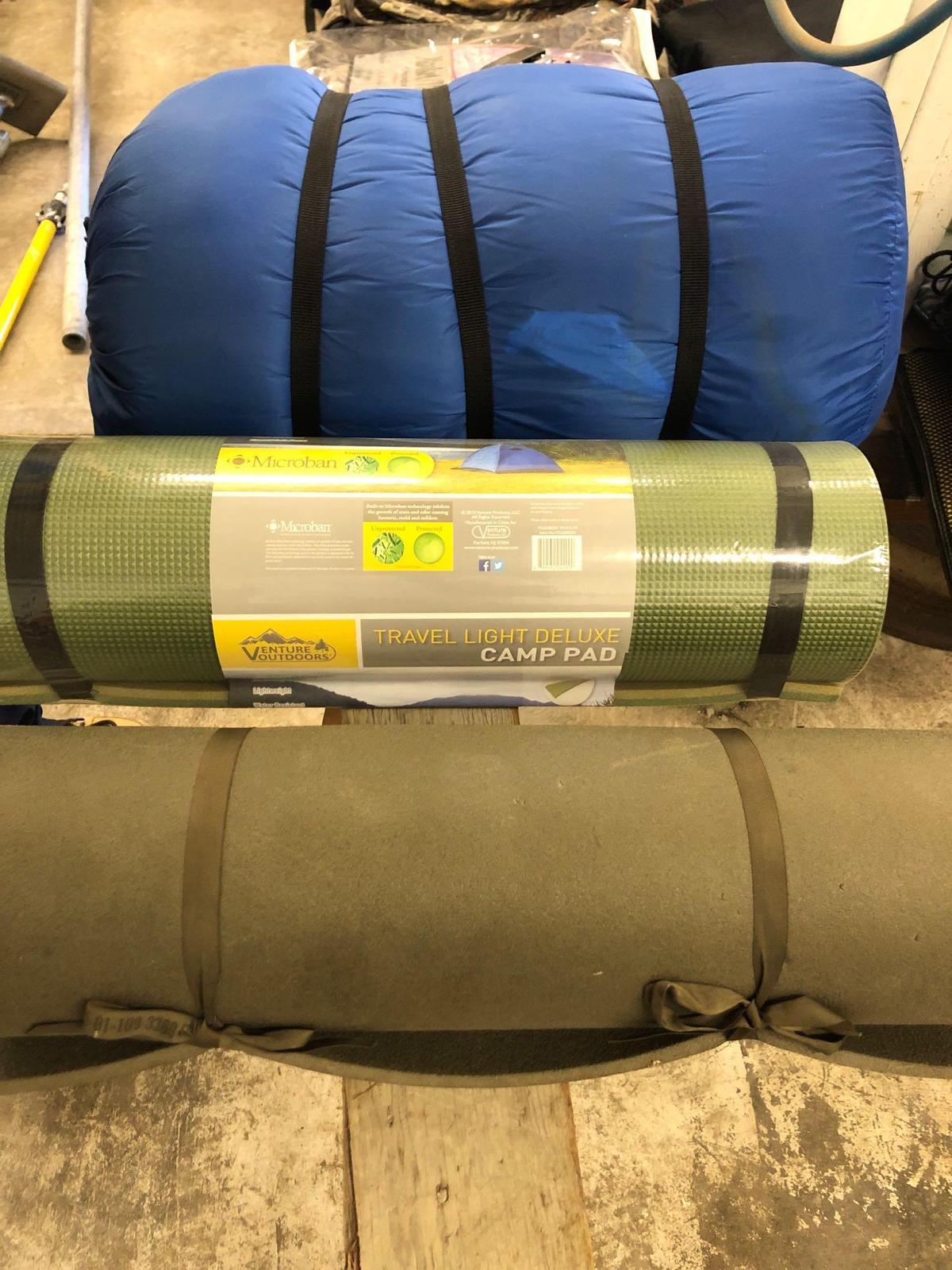 Sleeping bag and camp pad