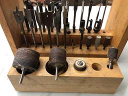 Various wood bits and sander drums