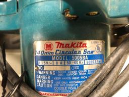 Makita model 5005BA - 140 MM circular saw with blades and metal box