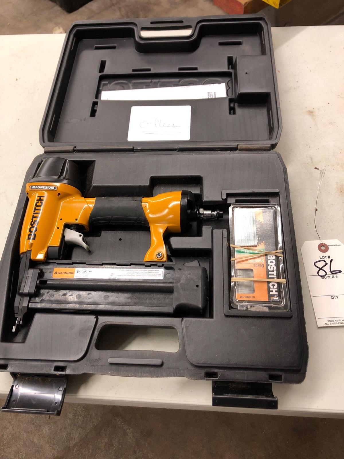 Bostitch model BT200 18 gauge Brad nailer with case, like new
