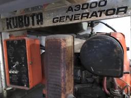 Kubota A3000 Gas Generator. NO SHIPPING!