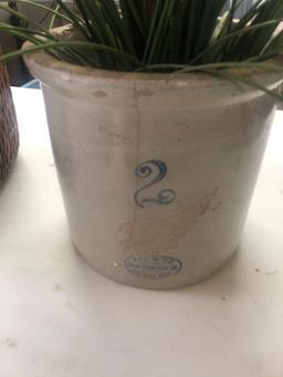 2 Gal Red Wing Crock and Flower Vase. NO SHIPPING!