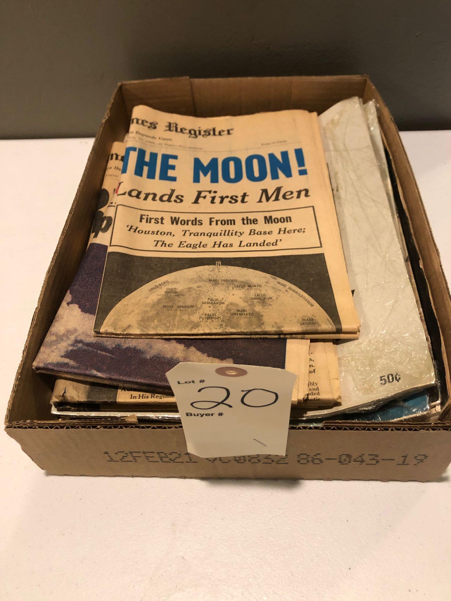 Large Variety of Historic Newspaper Articles and Life Magazines
