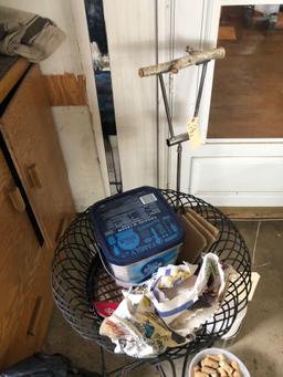 Adjustable Clothes Rack, Iron Flower Stand, Corks and More. NO SHIPPING!