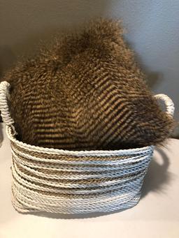 Throw Pillows and Decorative Baskets
