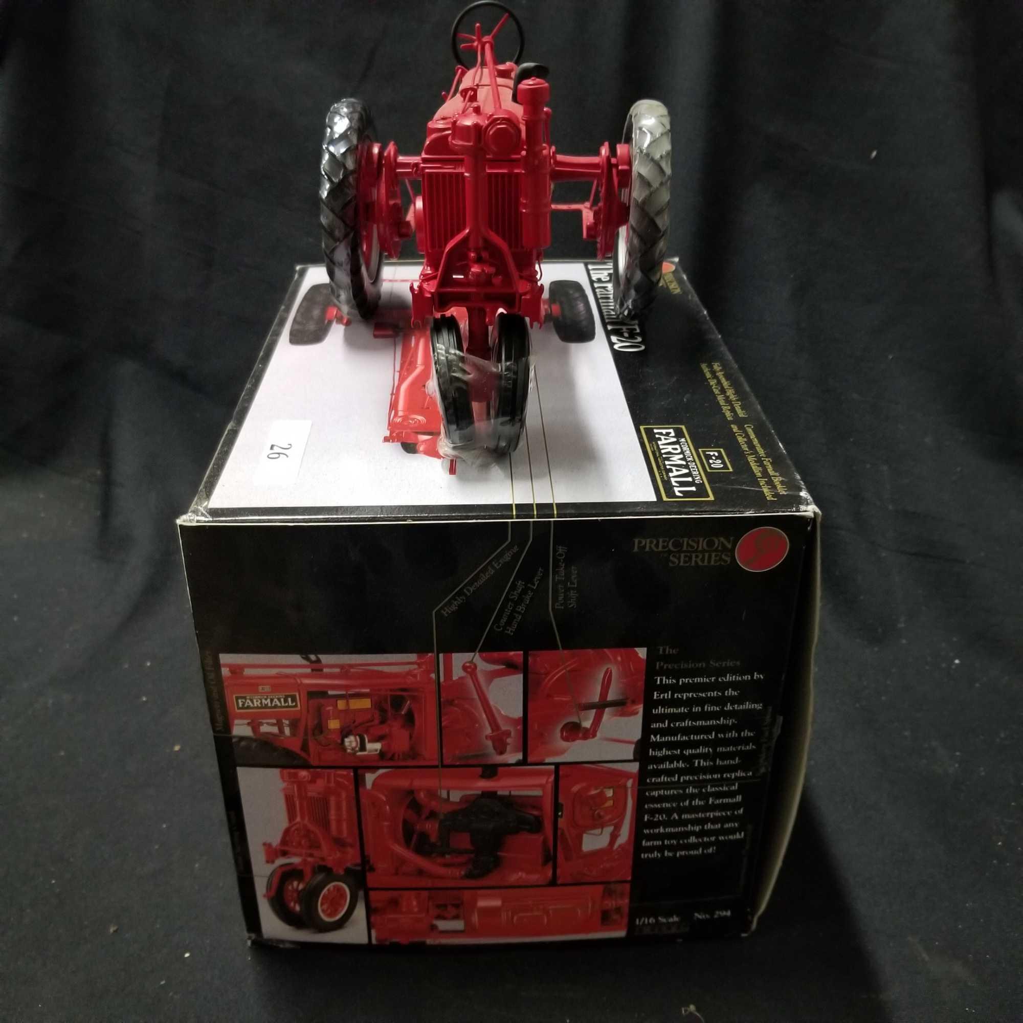 1/16 scale Ertl Precision Series Farmall F20 Tractor, New w/Box