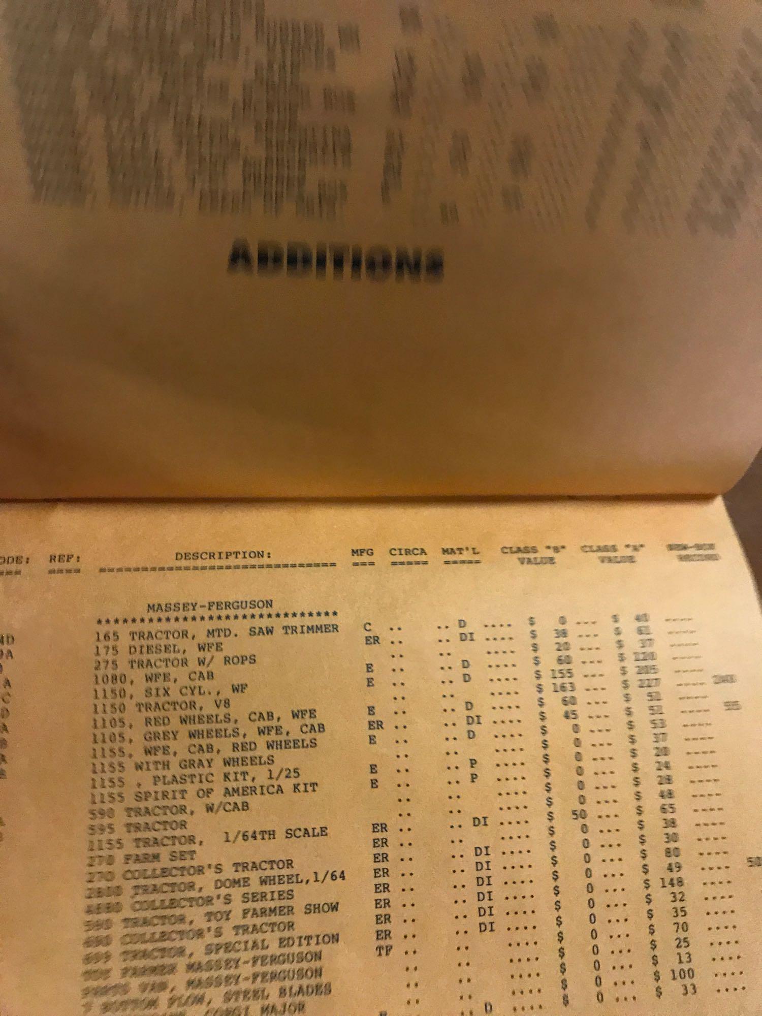 1985 A Collectors Guide to 1/64 Scale Toys and 1988 Farm Toy Price Guide